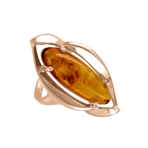 Women's ring with amber 