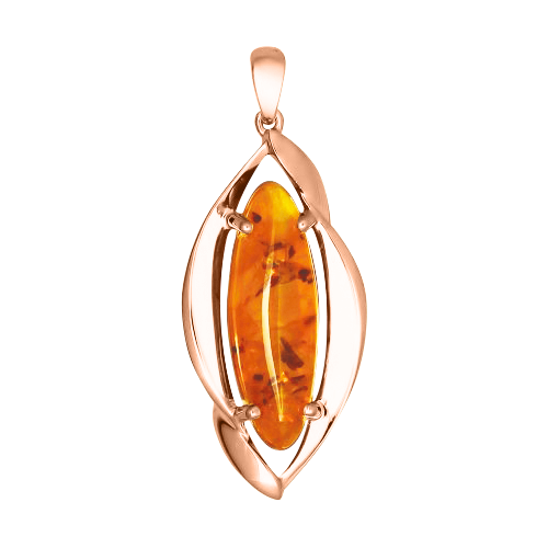 Pendant with amber 