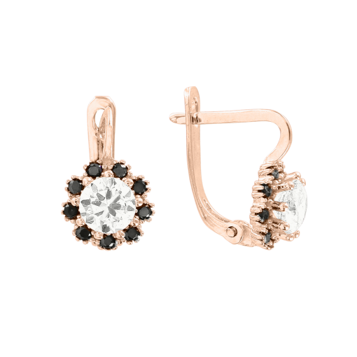 Earrings with zirconia 