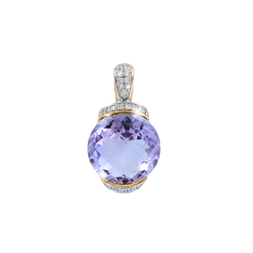 Anhänger mit Brillanten und Amethyst 