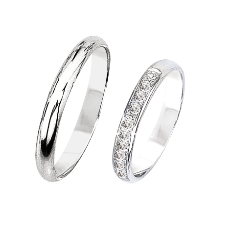 Wedding ring with zirconia 