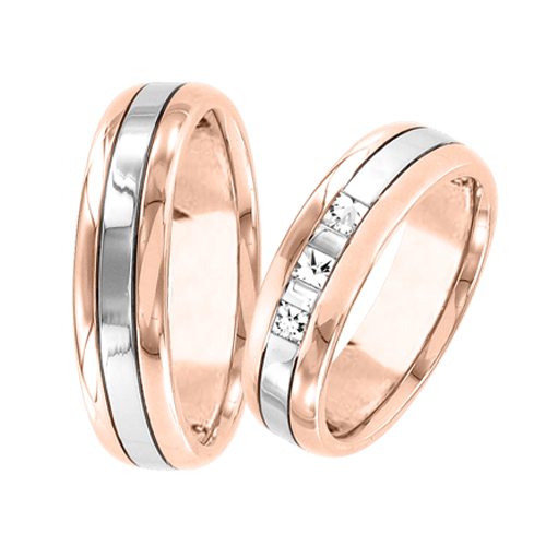 Wedding rings with diamonds 