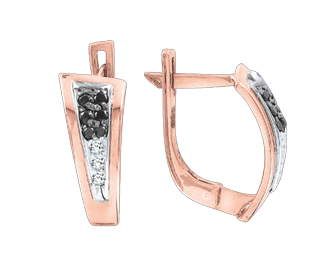 Earrings with zirconia 