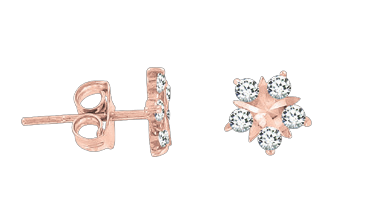 Stud earrings with zirconia 