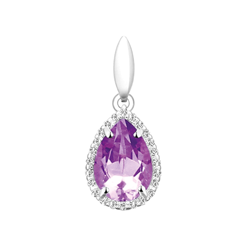Anhänger mit Amethyst und Zirkonia 