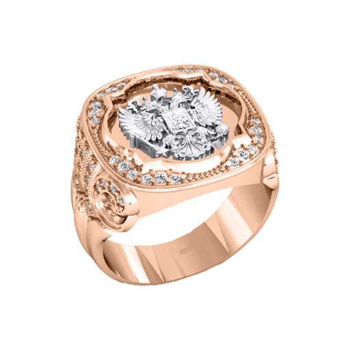 Men's ring with zirconia 