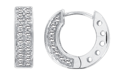 Earrings with zirconia 