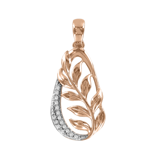 Gilded pendant with zirconia 