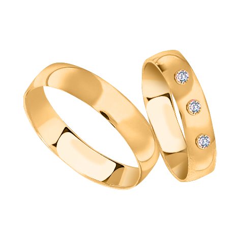 Wedding rings with diamonds 