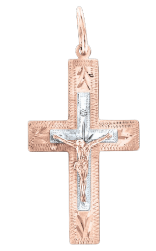 Pendant cross with diamond 
