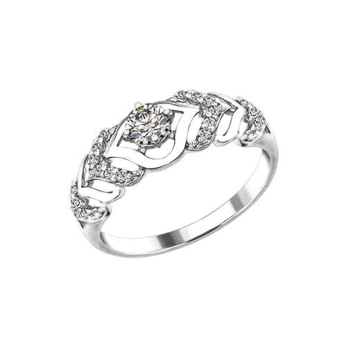 Women's ring with zirconia 