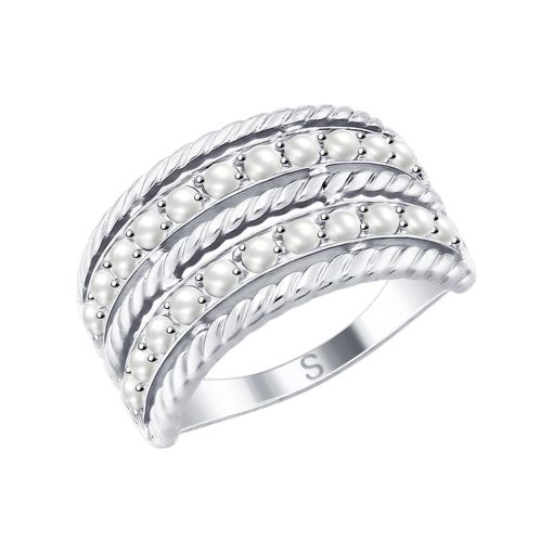 Women's ring with pearls 