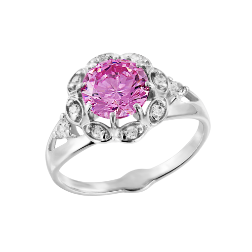 Women's ring with zirconia 