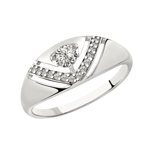 Women's ring with zirconia 