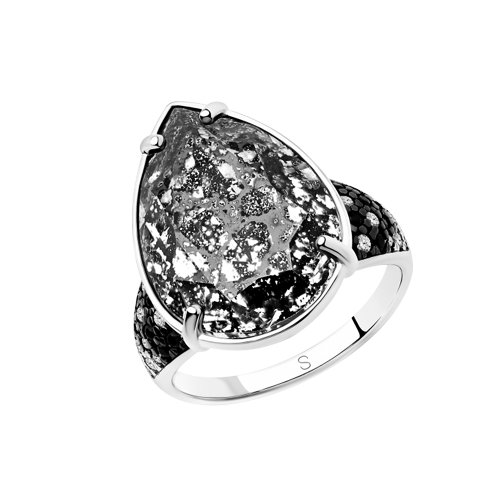 Women's ring with Swarovski crystal and zirconia 