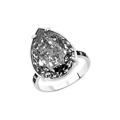 Damenring mit Swarovski Kristall und Zirkonia Kristall 