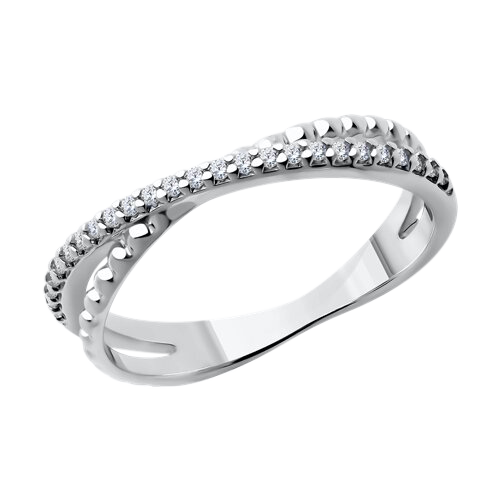 Women's ring with zirconia 