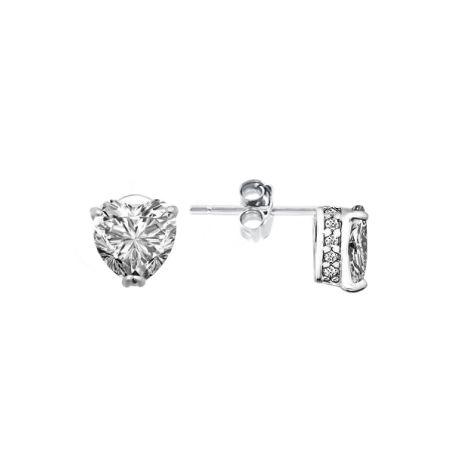 Stud earrings with zirconia 