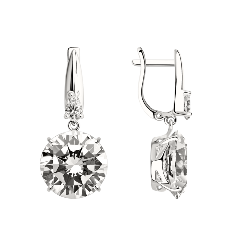 Earrings with zirconia 