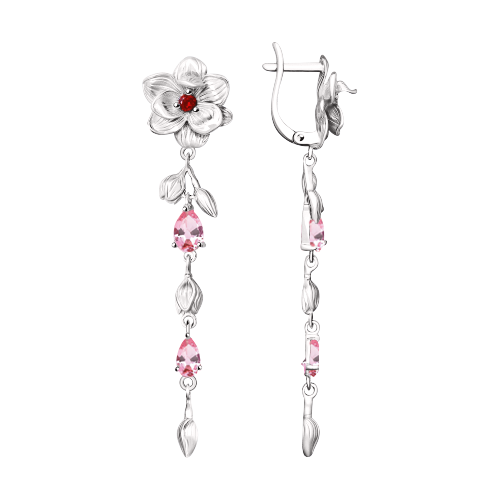 Earrings with zirconia 