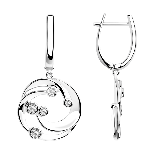 Earrings with zirconia 