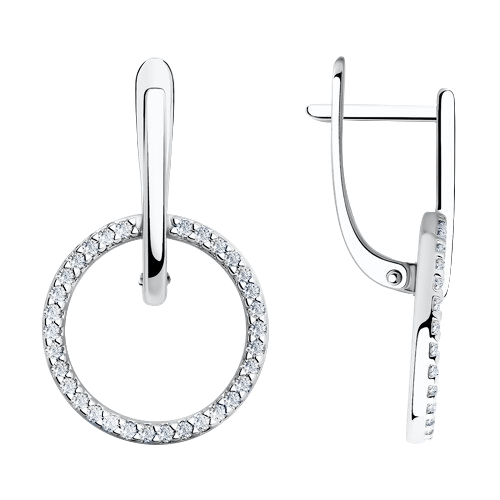 Earrings with zirconia 