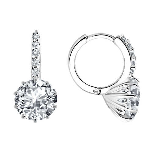 Earrings with zirconia 
