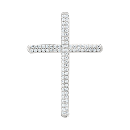 Pendant cross with zirconia 