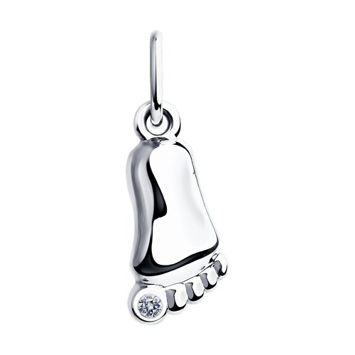 Anhänger "Baby Fuß" mit Zirkonia 
