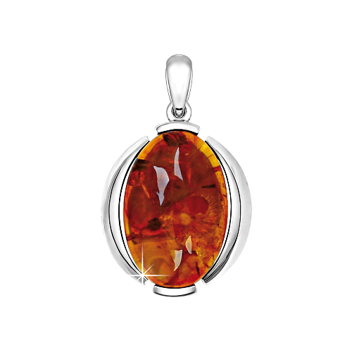 Pendant with amber 