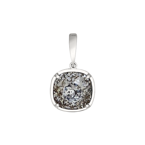 Anhänger mit schwarzem Swarovski Kristall 