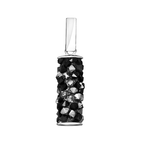 Pendant with black Swarovski crystals 