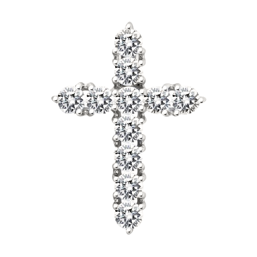 Pendant cross with zirconia 