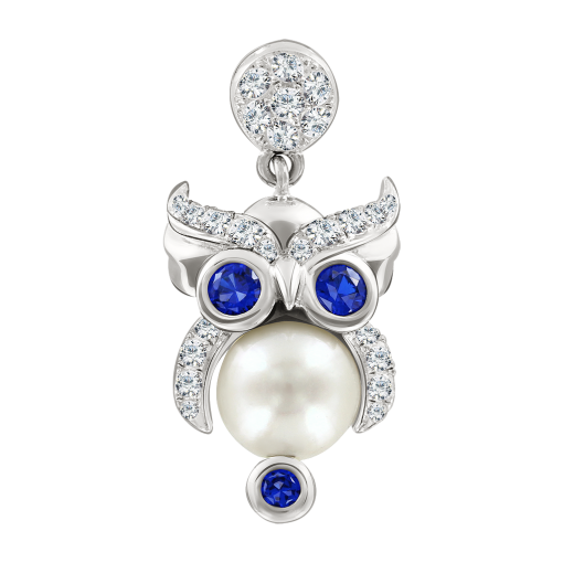 Anhänger mit Zirkonia und Perle 