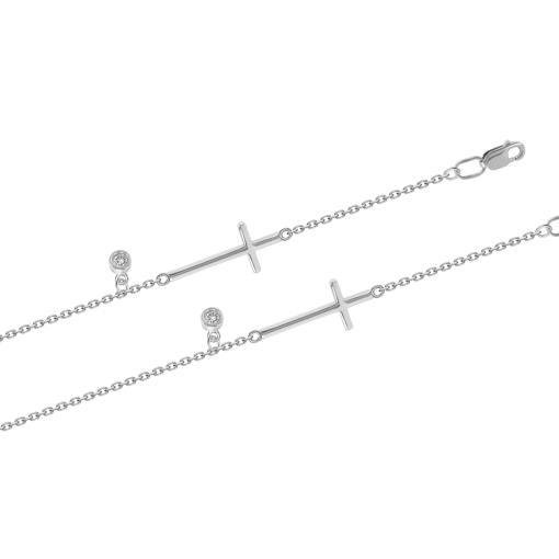 Armband "Kreuz" mit Zirkonia 