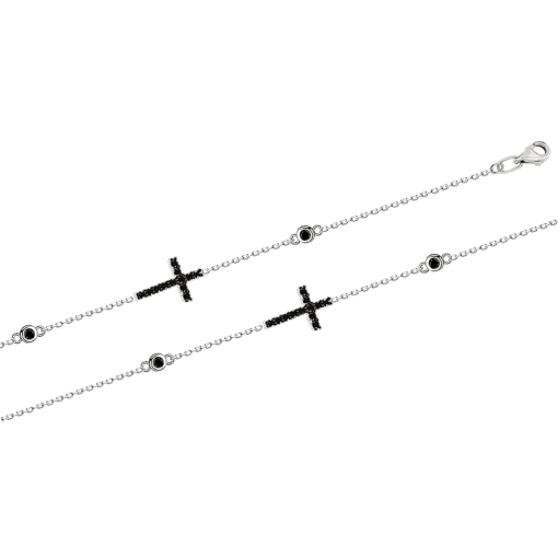 Bracelet "Cross" with zirconia 