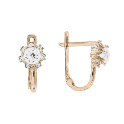 Earrings with zirconia 