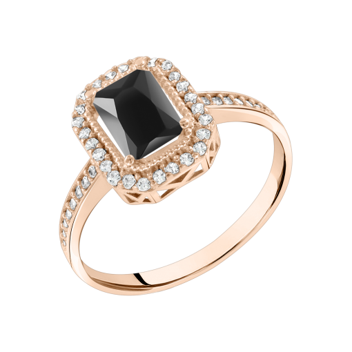 Women's ring with zirconia 