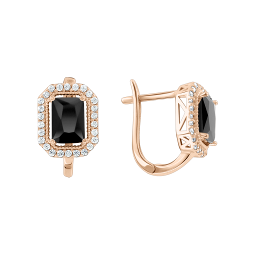 Earrings with zirconia 
