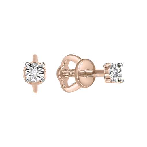 Stud earrings with diamonds 