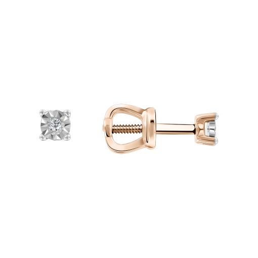 Stud earrings with diamonds 