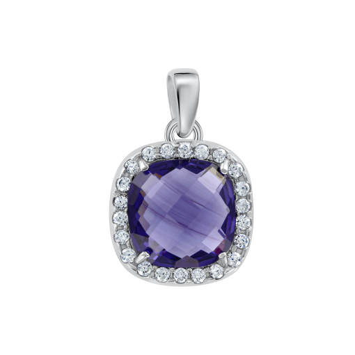 Pendant with tanzanite and zirconia 
