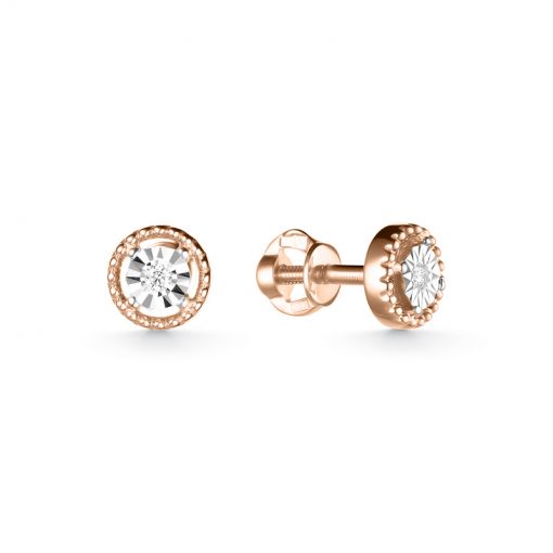 Stud earrings with diamonds 