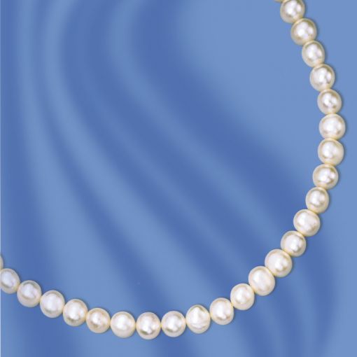 Perlenkette mit Silber Verschluss 