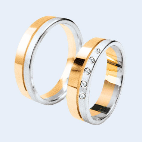 Wedding rings with diamonds 
