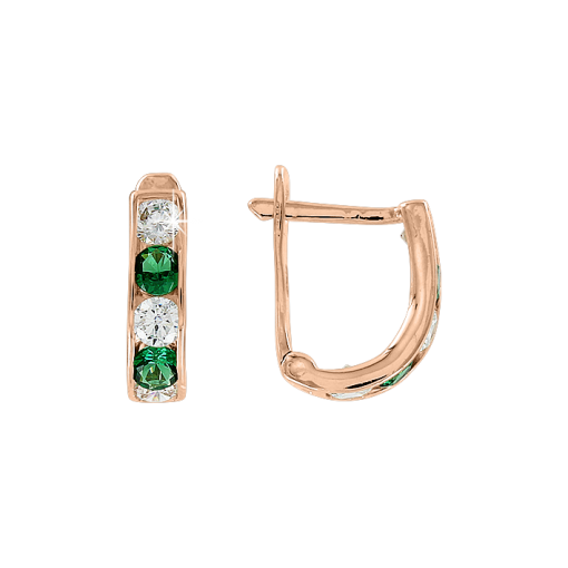 Earrings with zirconia 