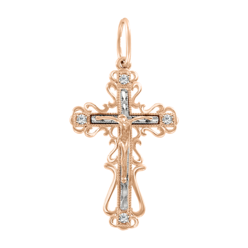 Pendant cross with zirconia 