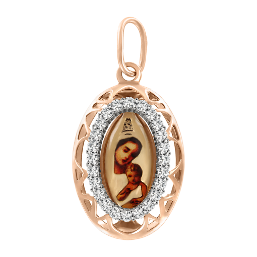 Icon pendant with zirconia 