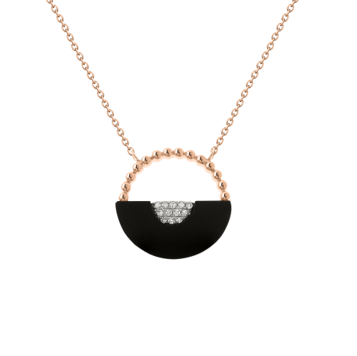Gold chain with pendant and diamonds 