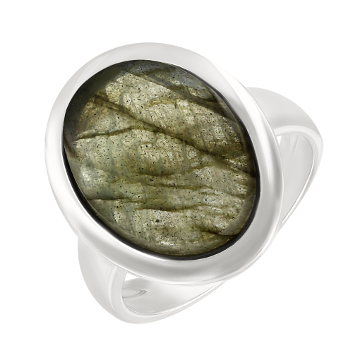 Women's ring with labradorite 
